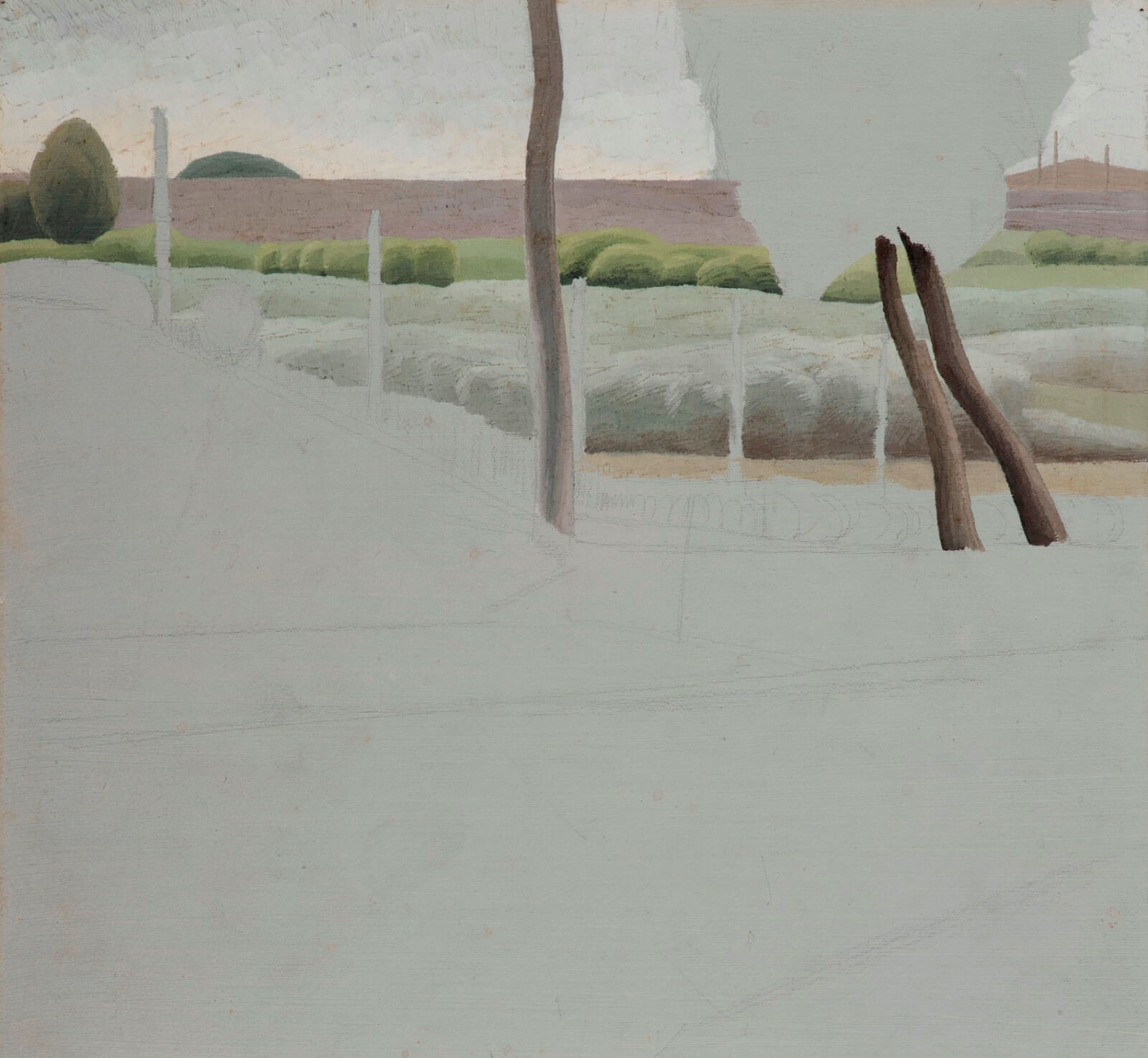 Winifred Knights - Landscape with Fence