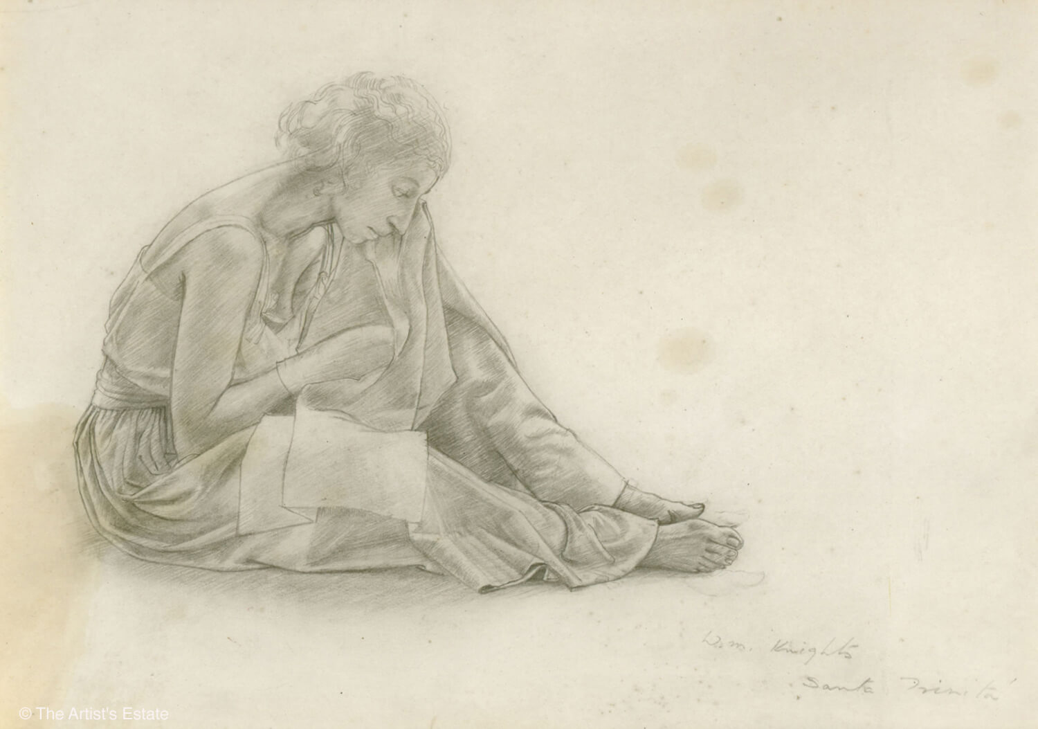 Winifred Knights - Study of a Seated Woman for The Santissima Trinita