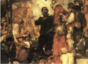 Frank Brangwyn, The Departure of James Lancaster for the East Indies, circa 1904