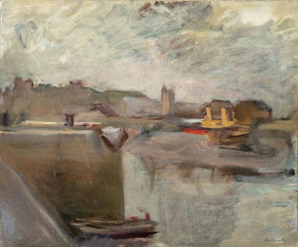 Port Scene - 1900 by Albert de Belleroche