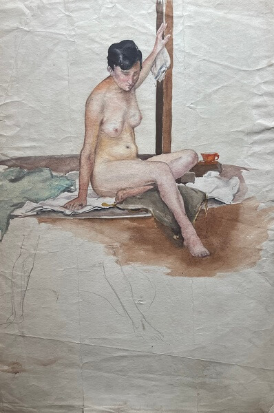 Nude Study of Woman Sitting
