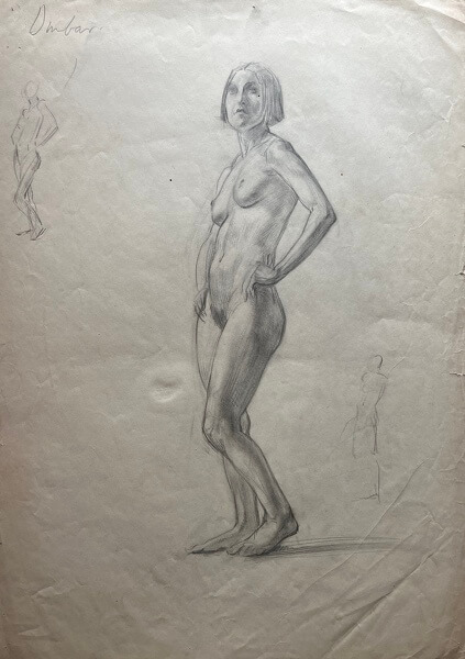 Nude Study with Hand on Hip 2